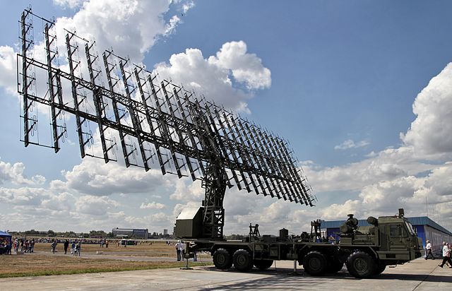 Photograph of a large planar array antenna